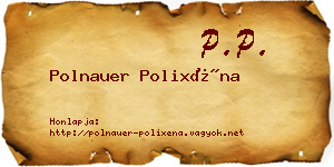 Polnauer Polixéna névjegykártya